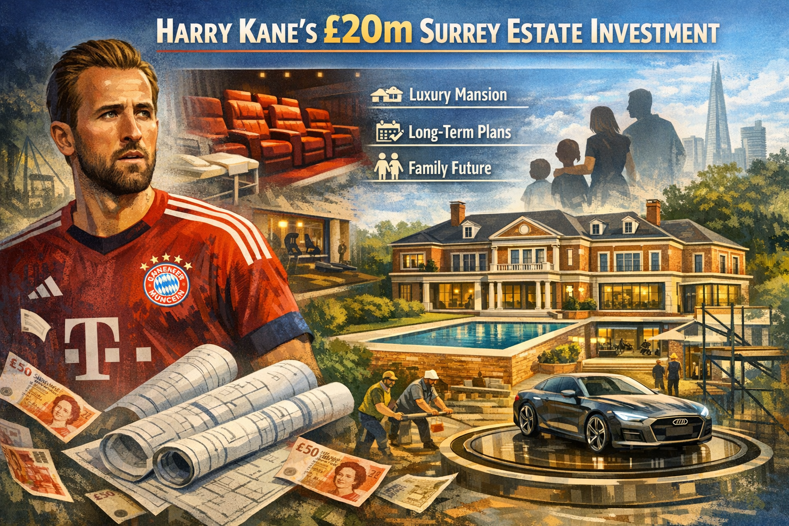 Harry Kane Commits £20m to Surrey Estate, Signalling Long-Term Plans